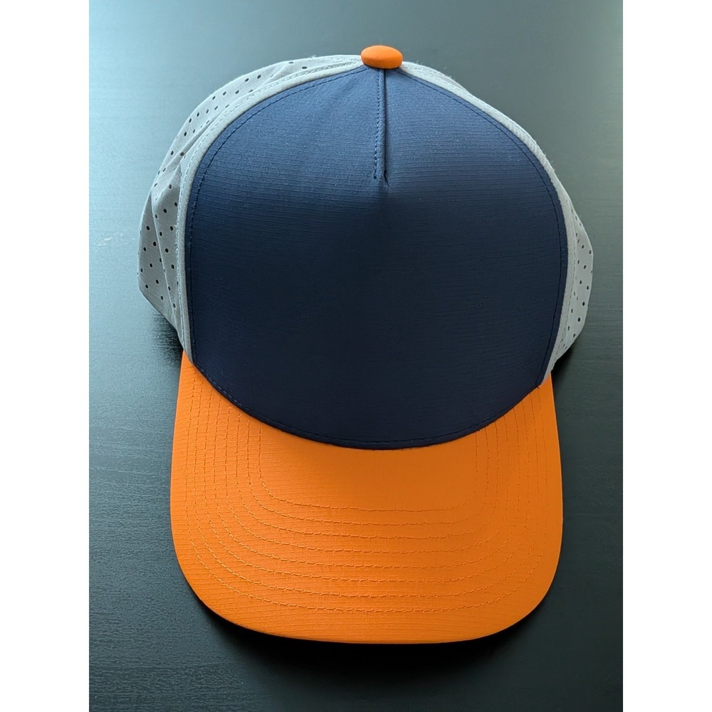 Entrust Snapback 5-Panel Hat Gray Orange Blue OSFM